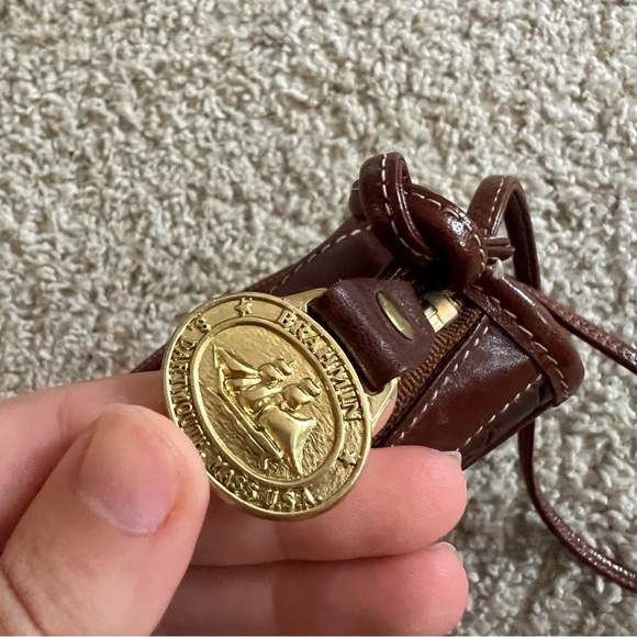 BRAHMIN Vintage Alligator Crossbody Bag Womens Brown Leather Embossed Crocodile - Picture 4 of 6